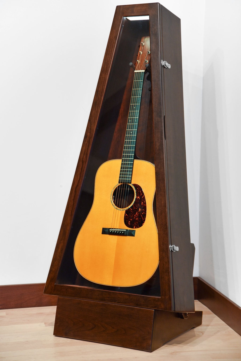 ClimaStand Triangle Humidor with Base - Cherry with Onyx Stain Acoustic Remedy Cases