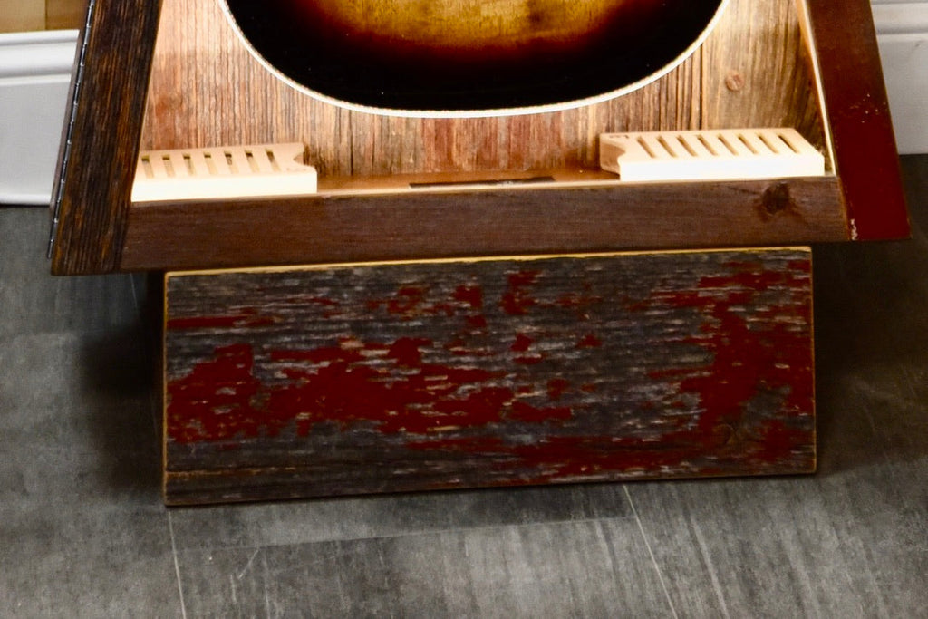 ClimaStand Triangle Humidor with Base - Reclaimed Barnwood (Red) Acoustic Remedy Cases