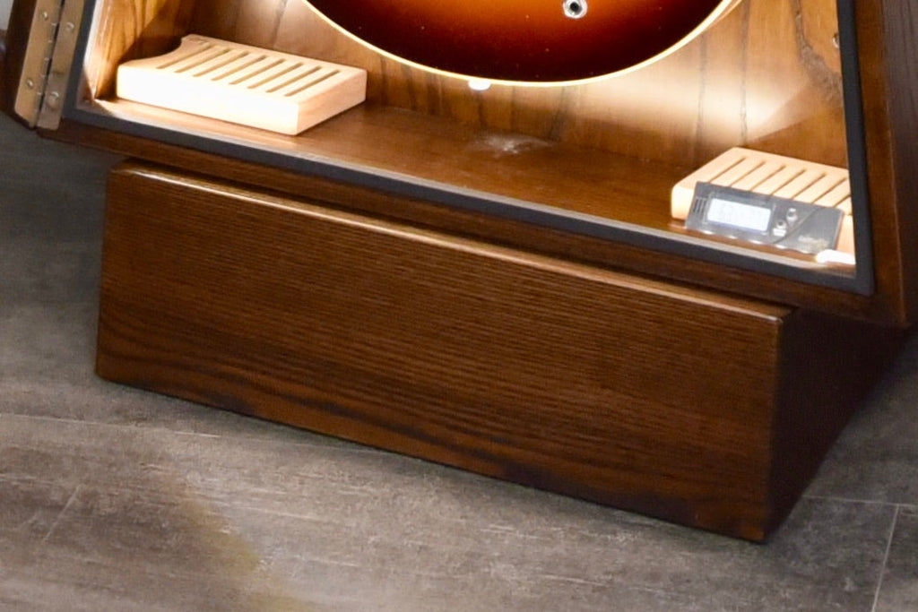 ClimaStand Triangle Humidor with Base - Northern White Ash with Coffee Stain Acoustic Remedy Cases