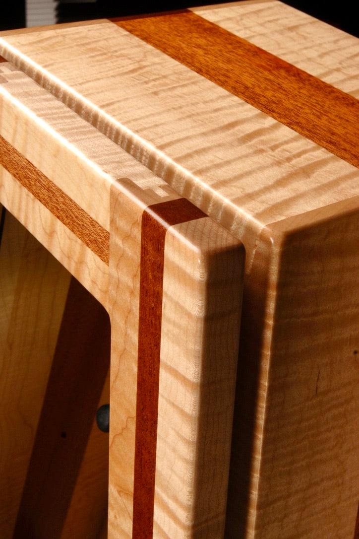 ClimaStand Triangle Humidor with Base - Flamed Maple with Mahogany Acoustic Remedy Cases