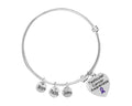 Testicular Cancer Awareness Heart Charm Retractable Bracelets The Awareness Company