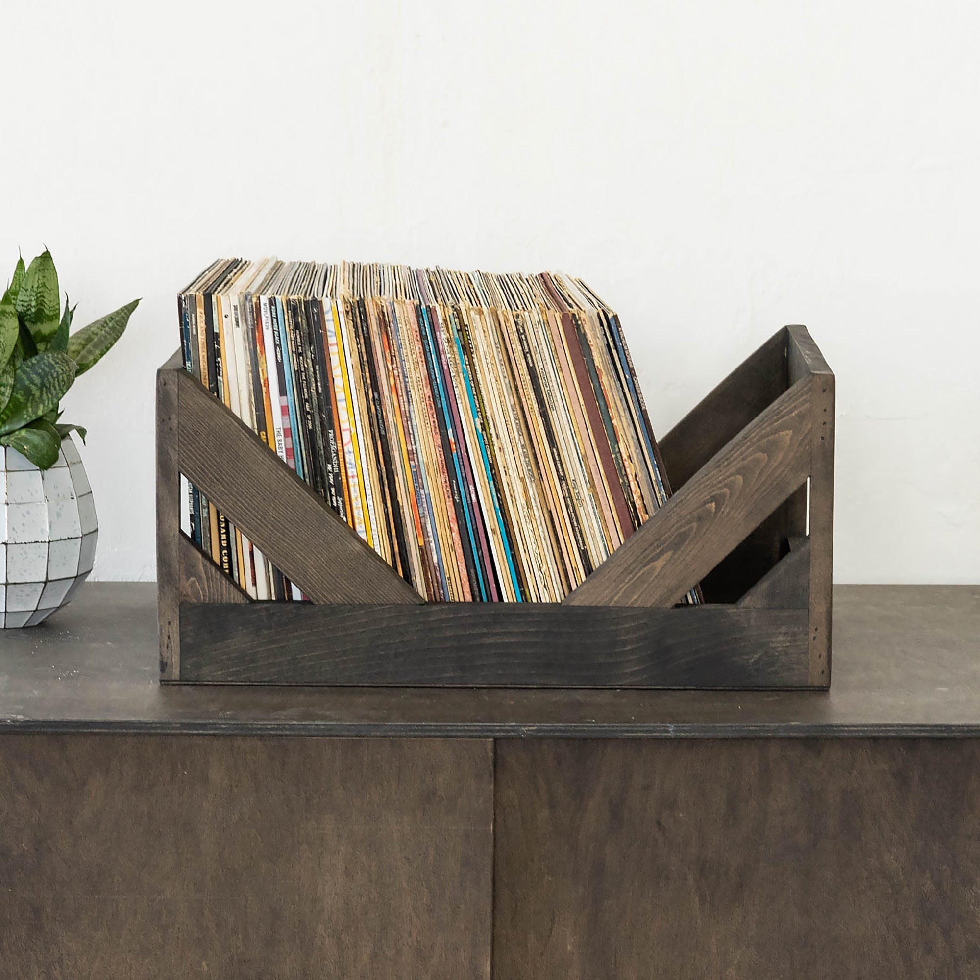 The Milk Crate Alternative: 12" Vinyl Record Storage WickerWoodWorks
