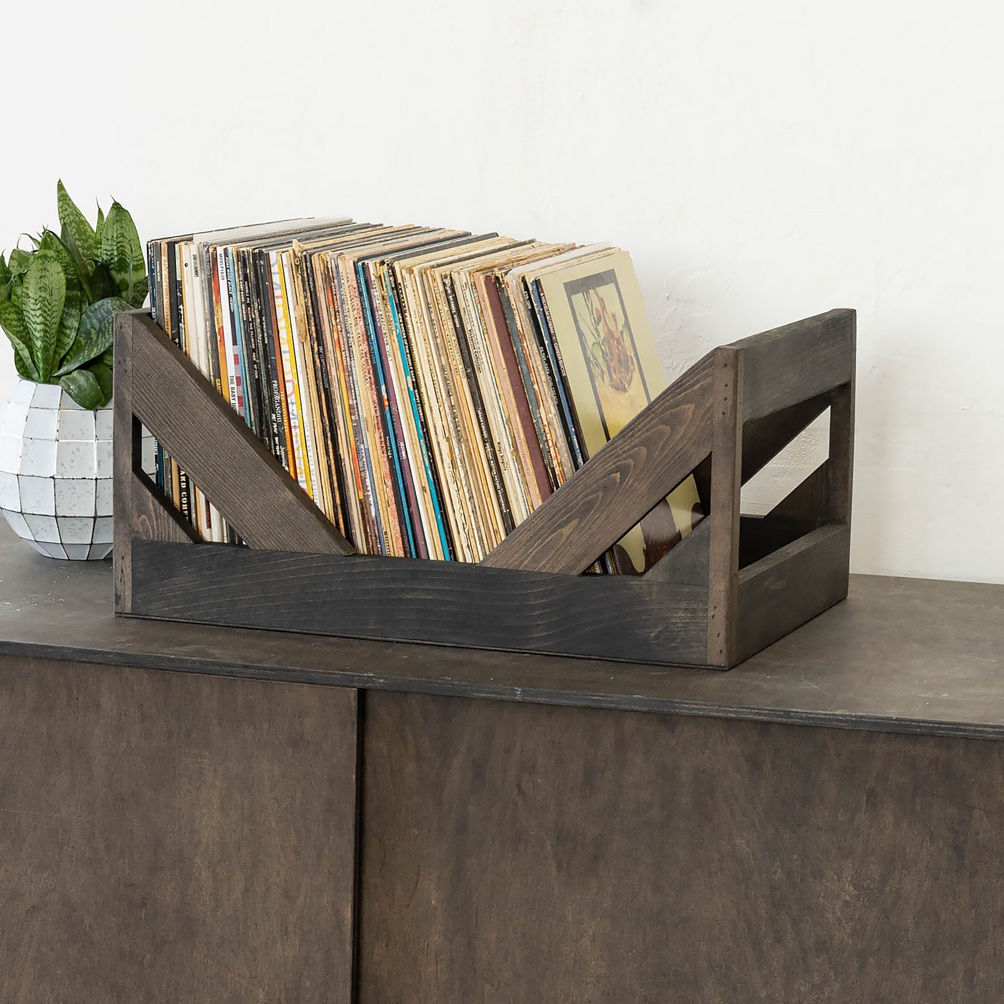 The Milk Crate Alternative: 12" Vinyl Record Storage WickerWoodWorks