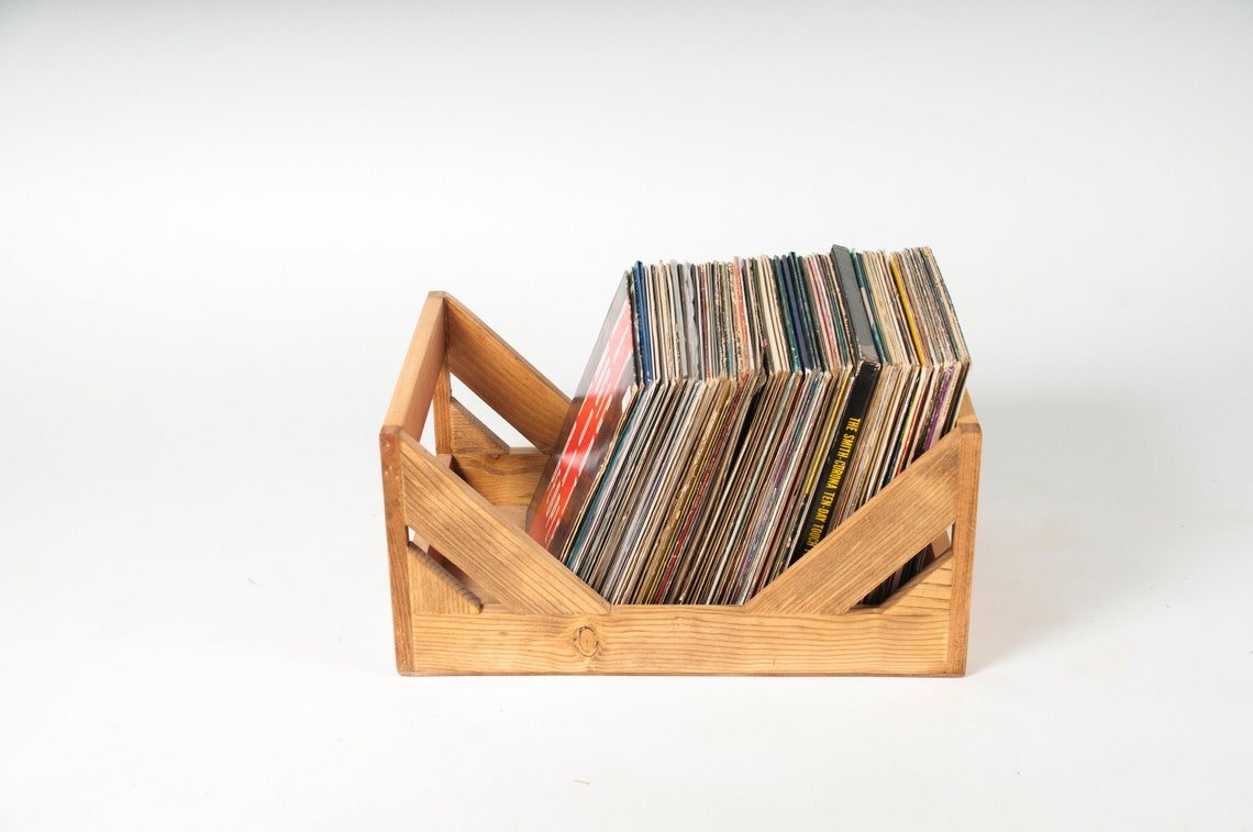 The Milk Crate Alternative: 12" Vinyl Record Storage WickerWoodWorks