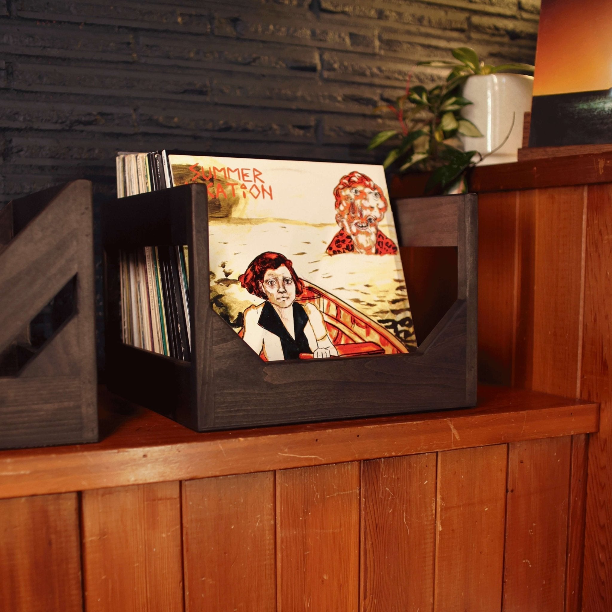 The Cube : 12" Vinyl Storage Crate WickerWoodWorks