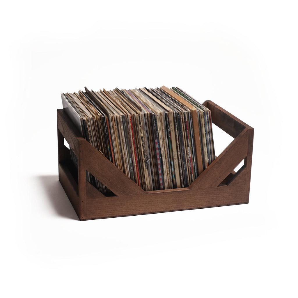 The Milk Crate Alternative: 12" Vinyl Record Storage WickerWoodWorks