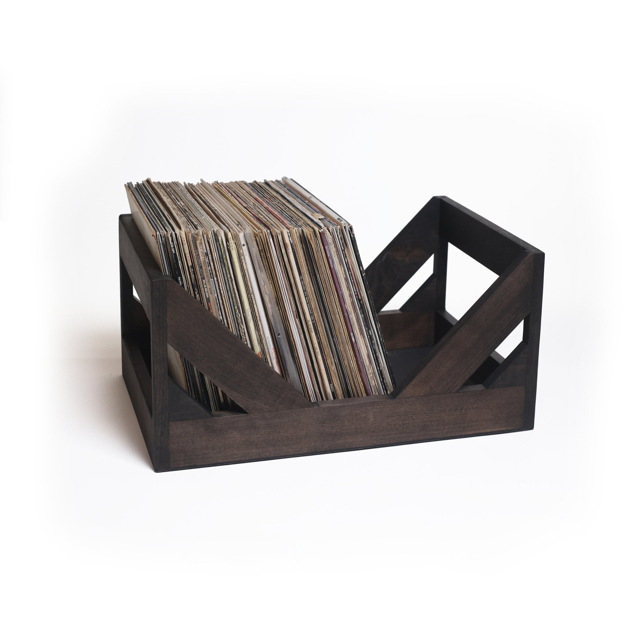 The Milk Crate Alternative: 12" Vinyl Record Storage WickerWoodWorks