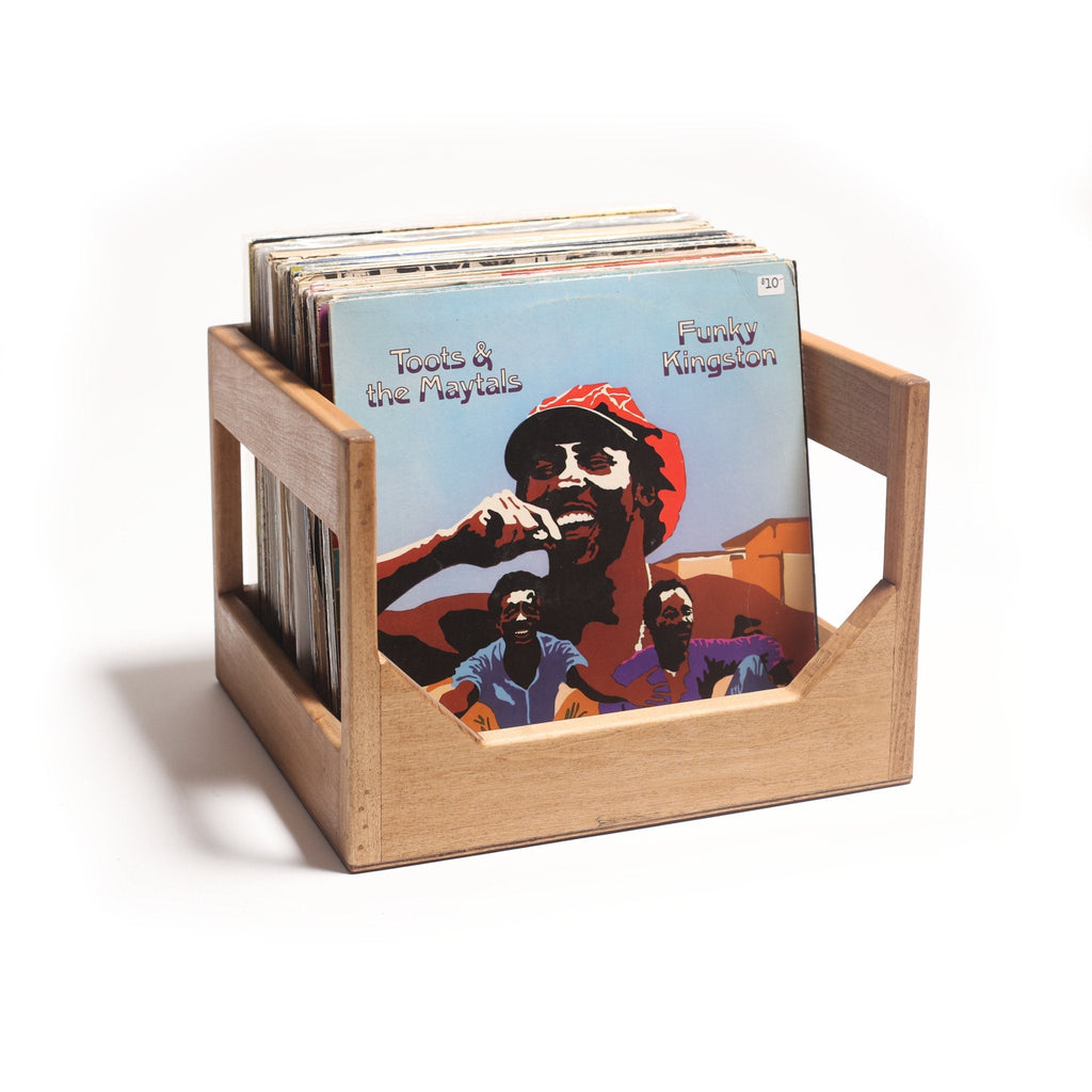 The Cube : 12" Vinyl Storage Crate WickerWoodWorks