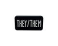 They Them Black Rectangle Pronoun Silicone Pins The Awareness Company