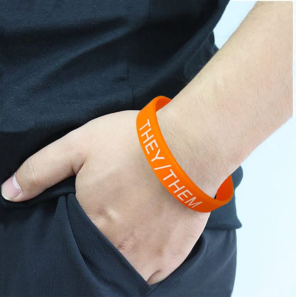 They Them Pronoun Silicone Bracelets The Awareness Company