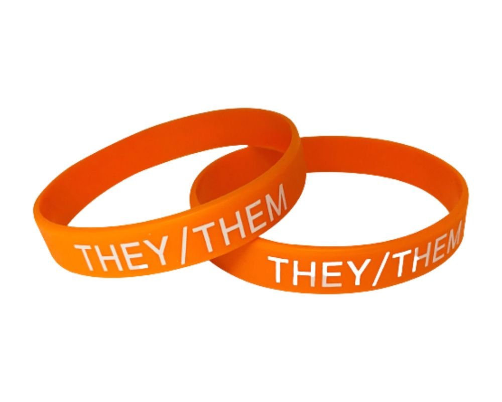 They Them Pronoun Silicone Bracelets The Awareness Company