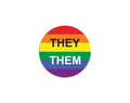 They/Them Pronoun Rainbow Flag Button Pins The Awareness Company
