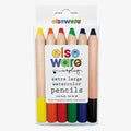 Watercolor Pencils – Jumbo Size – Set of 6 Colors elseware unplug