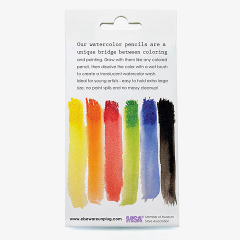 Watercolor Pencils – Jumbo Size – Set of 6 Colors elseware unplug