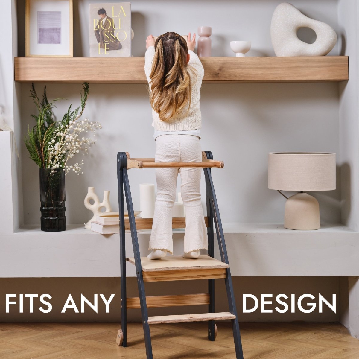 Toddler Learning Tower: Step stool for Kids - Graphite Goodevas B2B