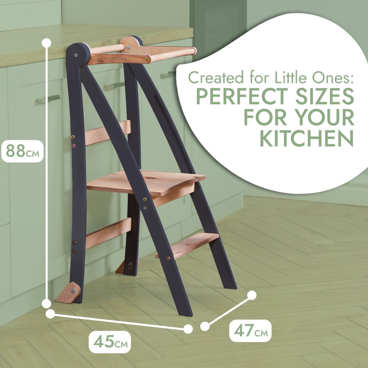 Toddler Learning Tower: Step stool for Kids - Graphite Goodevas B2B