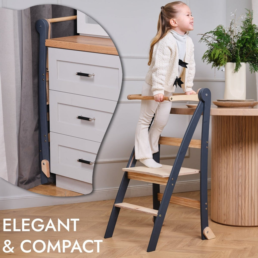 Toddler Learning Tower: Step stool for Kids - Graphite Goodevas B2B
