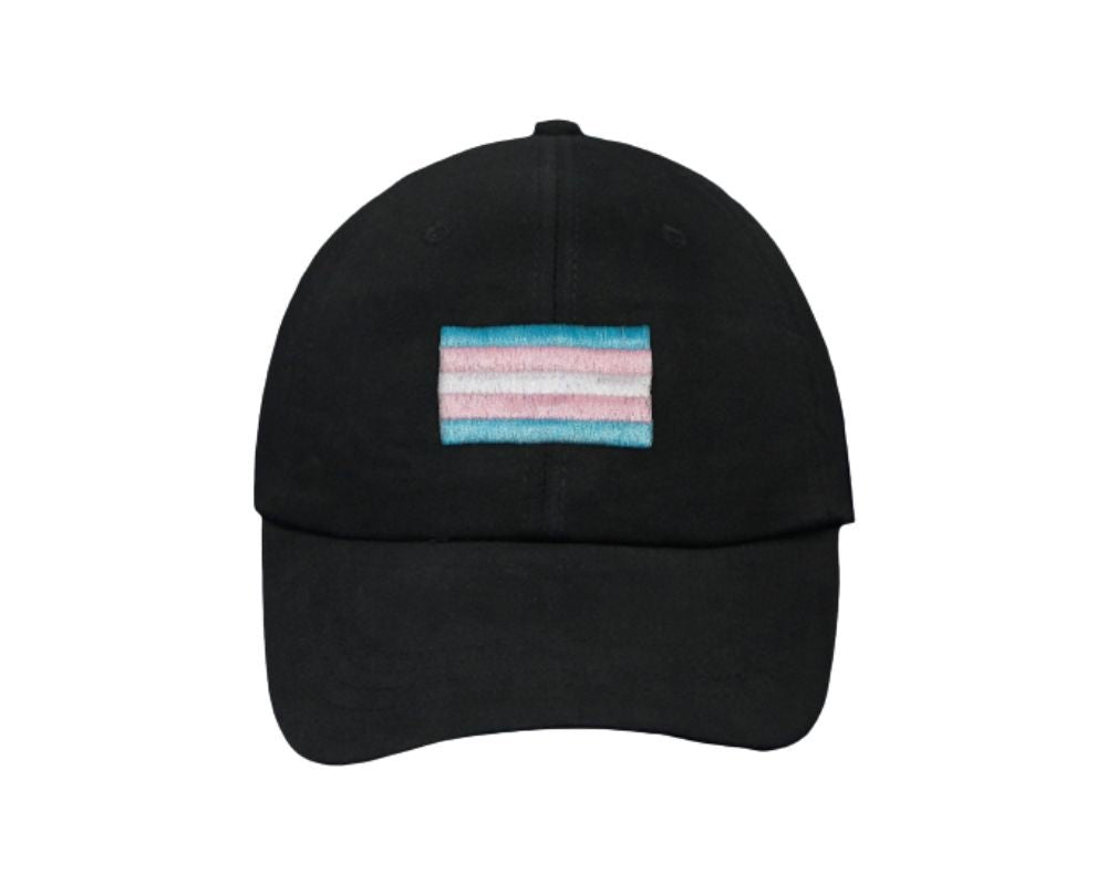 Transgender Flag Baseball Hats in Black The Awareness Company