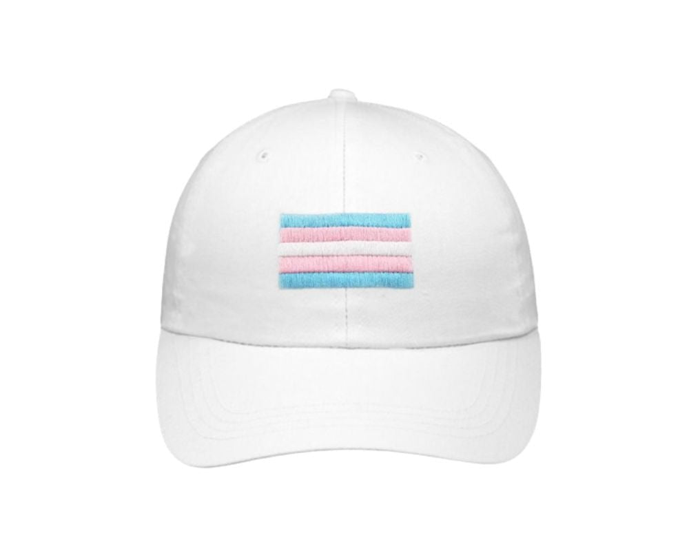 Transgender Flag Hats in White The Awareness Company