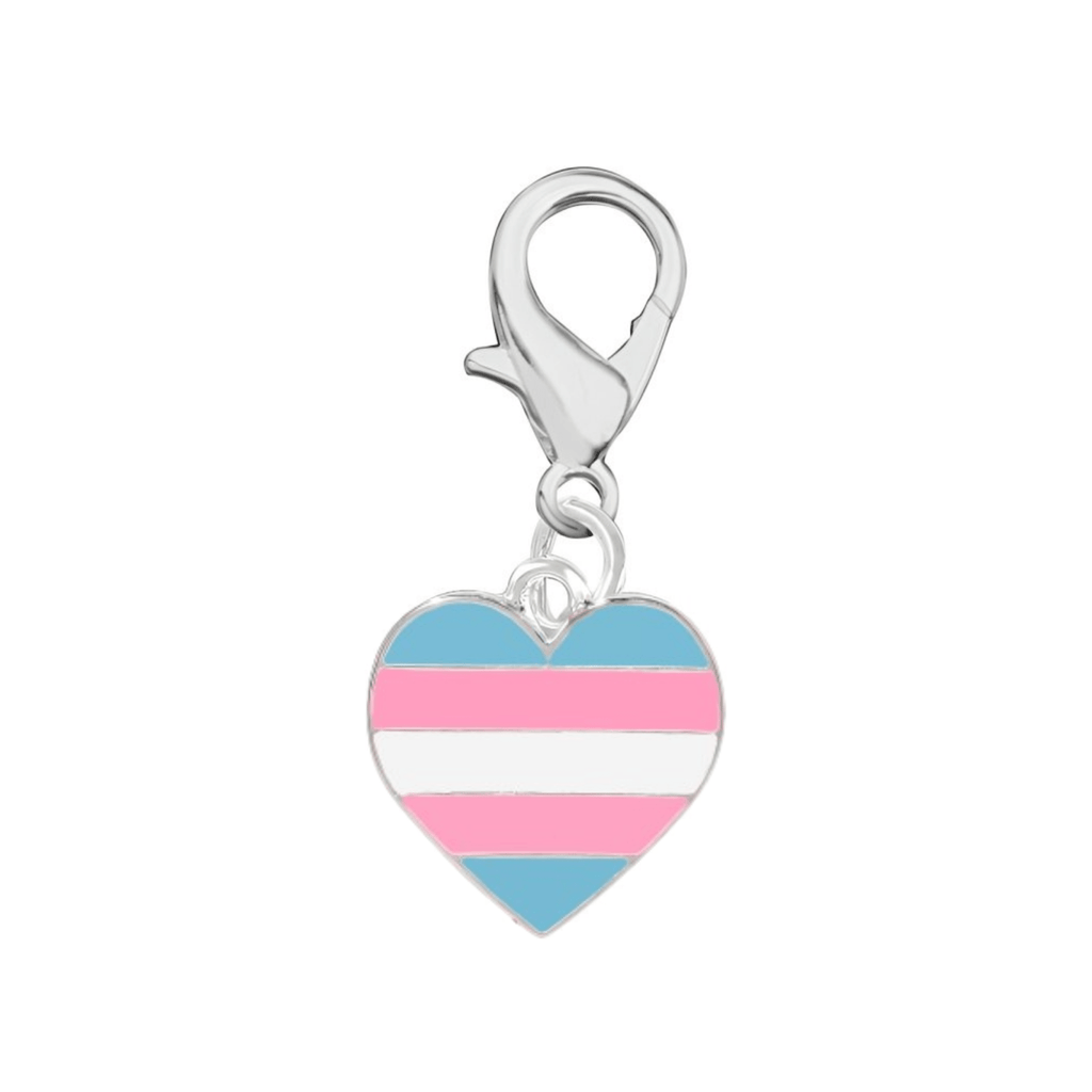 Transgender Flag Heart Hanging Charms The Awareness Company