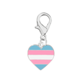 Transgender Flag Heart Hanging Charms The Awareness Company