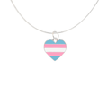 Transgender Flag Heart Necklaces The Awareness Company