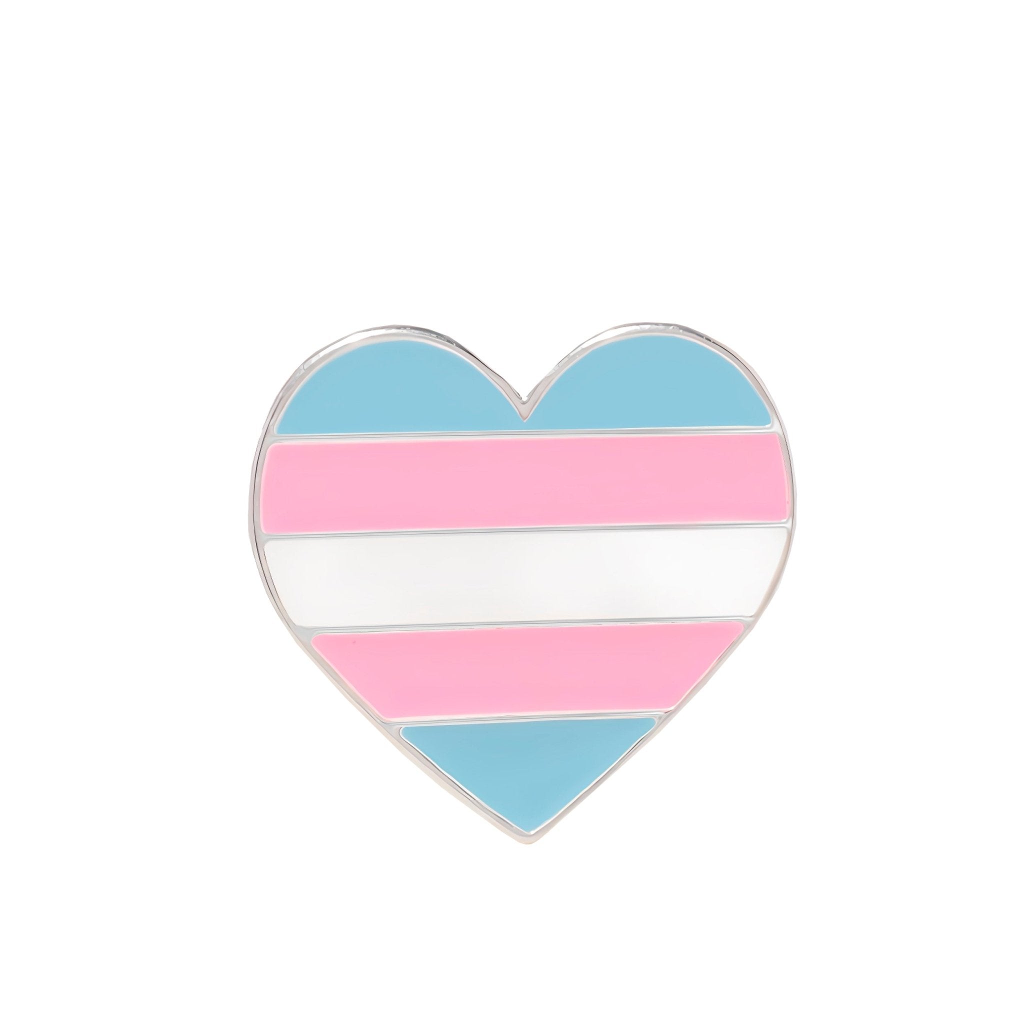 10 Pack Transgender Flag Heart Shaped Pins The Awareness Company