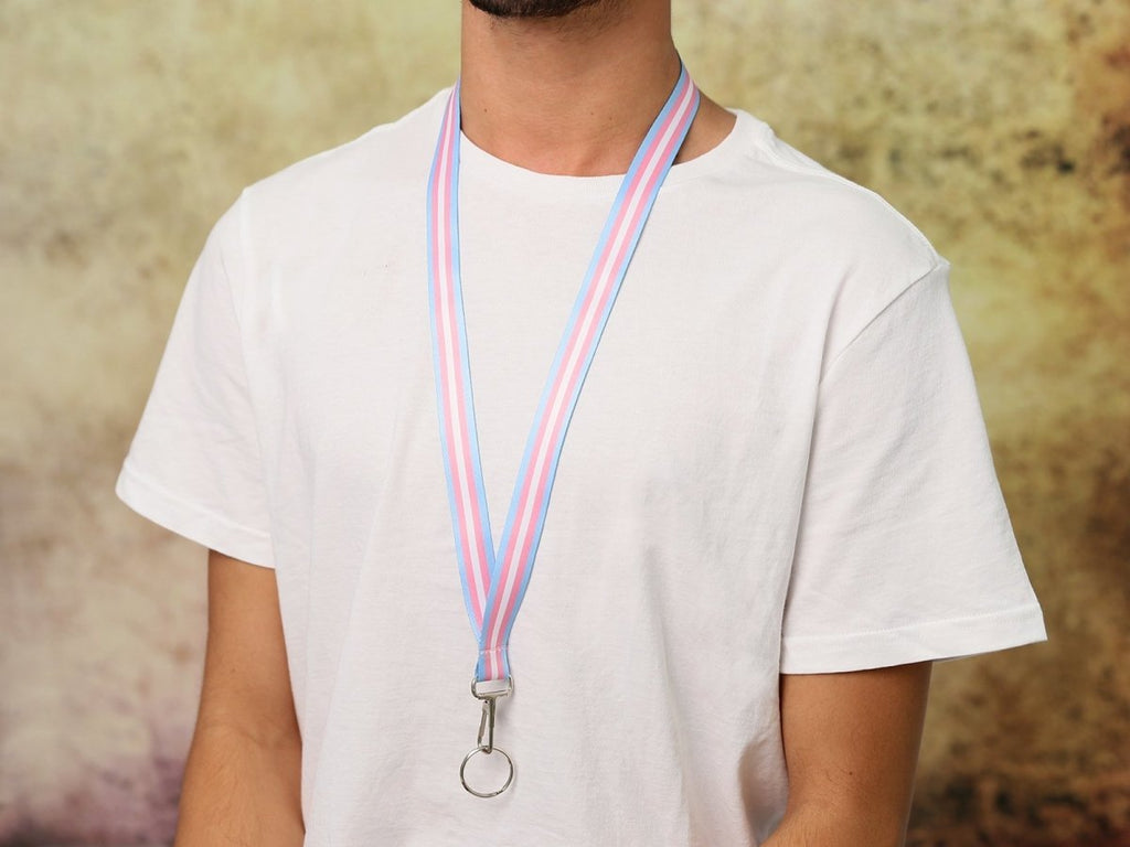 10 Pack Transgender Flag Lanyards The Awareness Company
