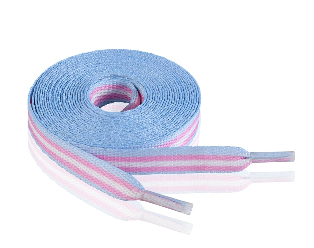 10 Pack Transgender Flag Shoe Laces (10 Pairs) The Awareness Company