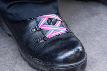 10 Pack Transgender Flag Shoe Laces (10 Pairs) The Awareness Company