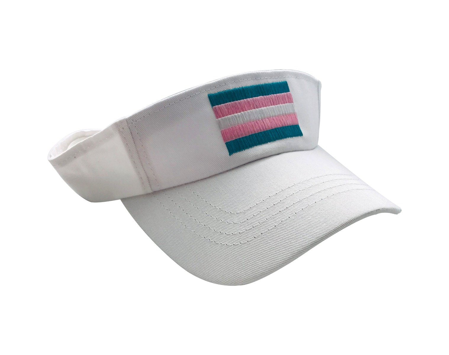 Transgender Flag Visors in White The Awareness Company