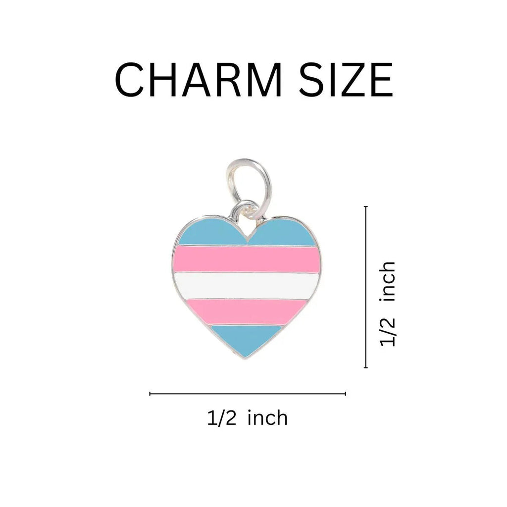 Transgender Heart Flag Black Cord Bracelets The Awareness Company