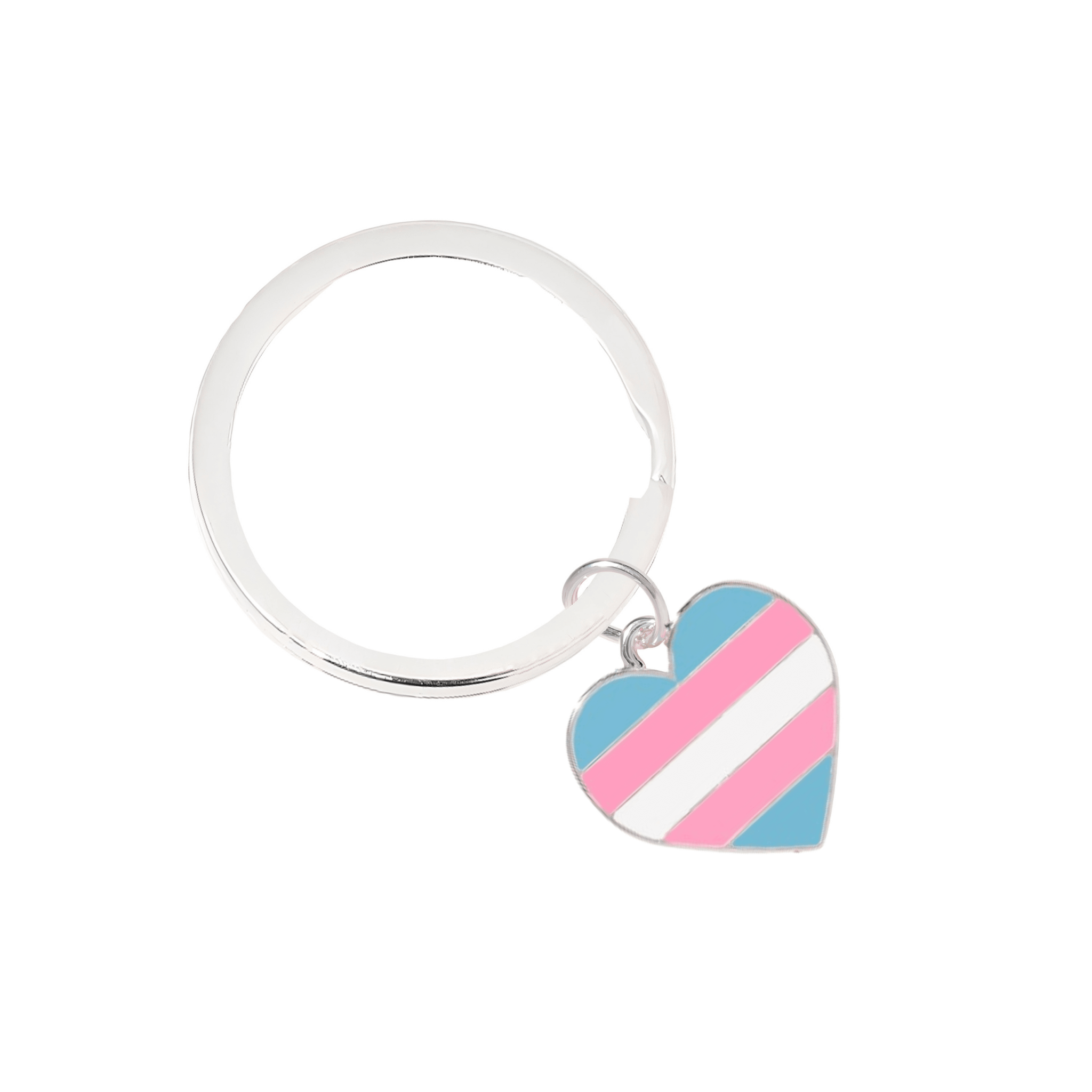 Transgender Heart Flag Split Ring Key Chains The Awareness Company