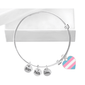 Transgender Heart Pride Retractable Charm Bracelets The Awareness Company