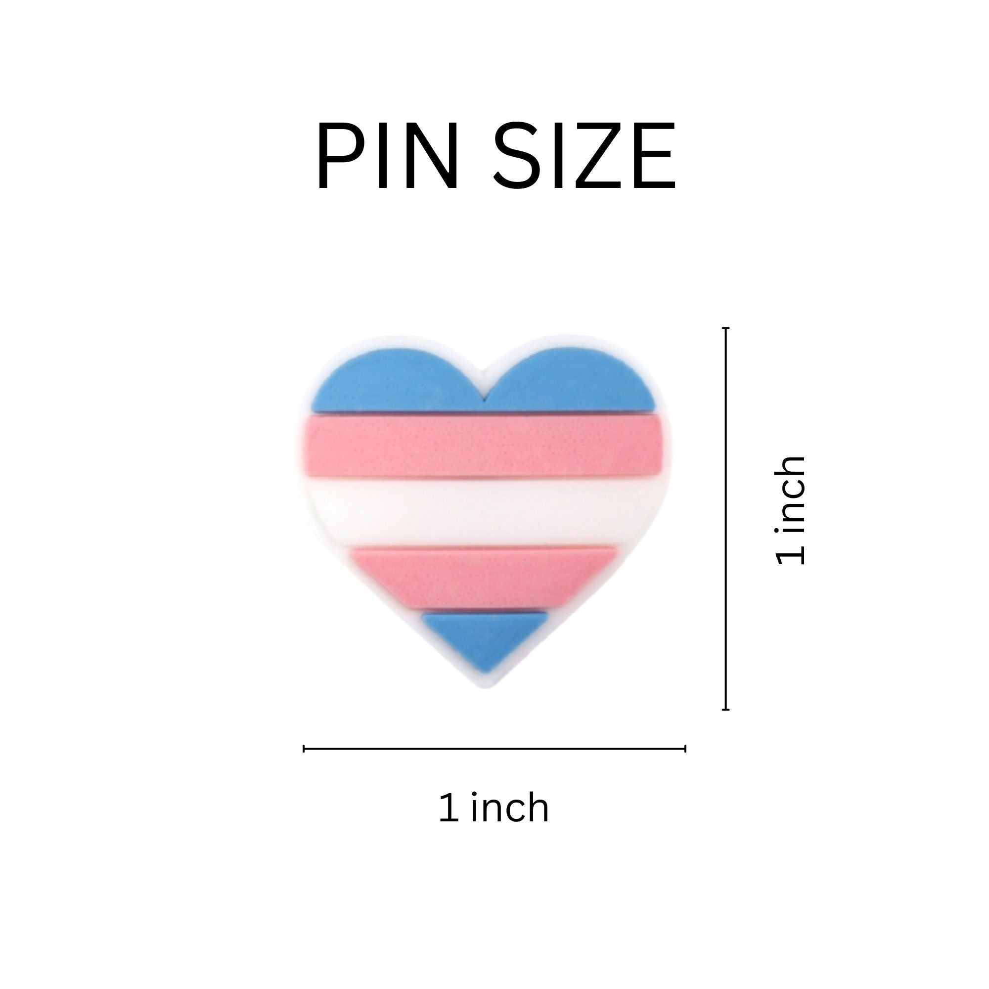 Transgender Heart Silicone Pins The Awareness Company