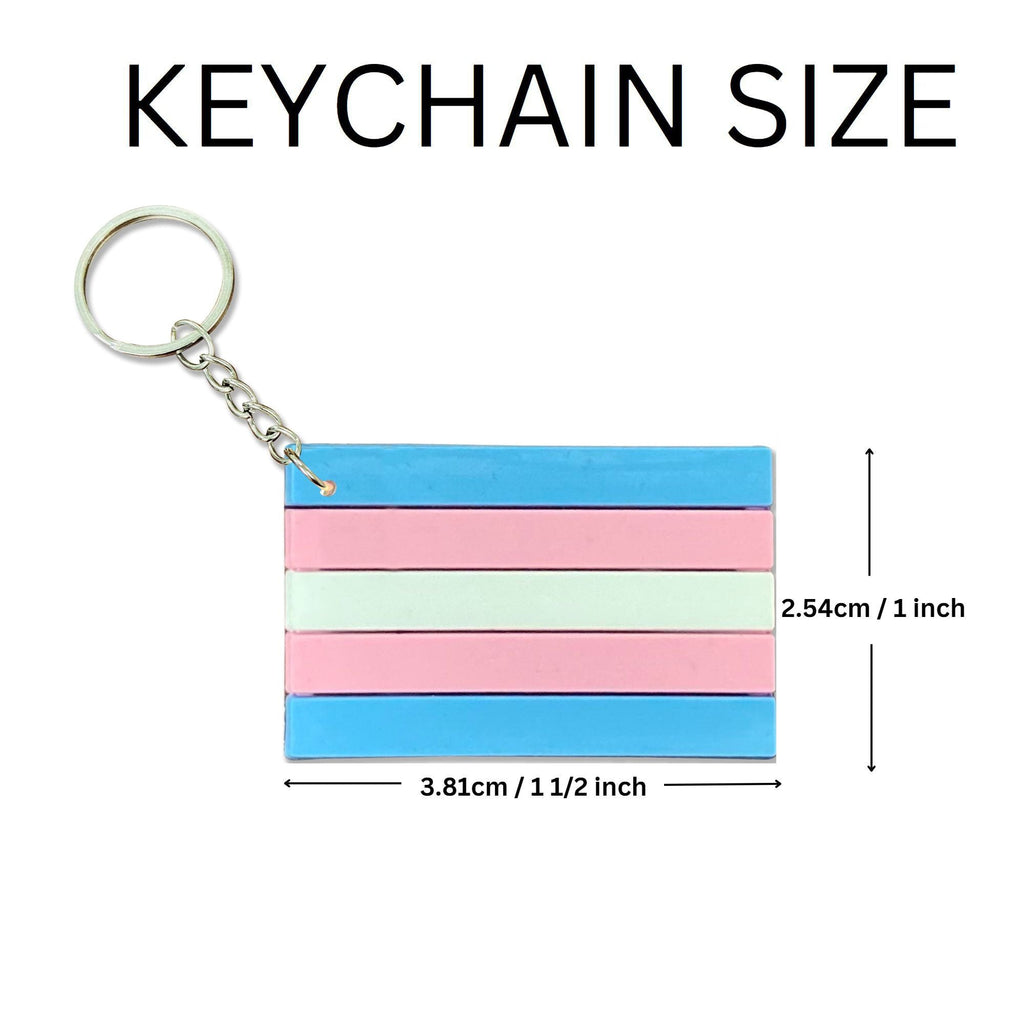 25 Pack Transgender Pride Flag Keychains The Awareness Company