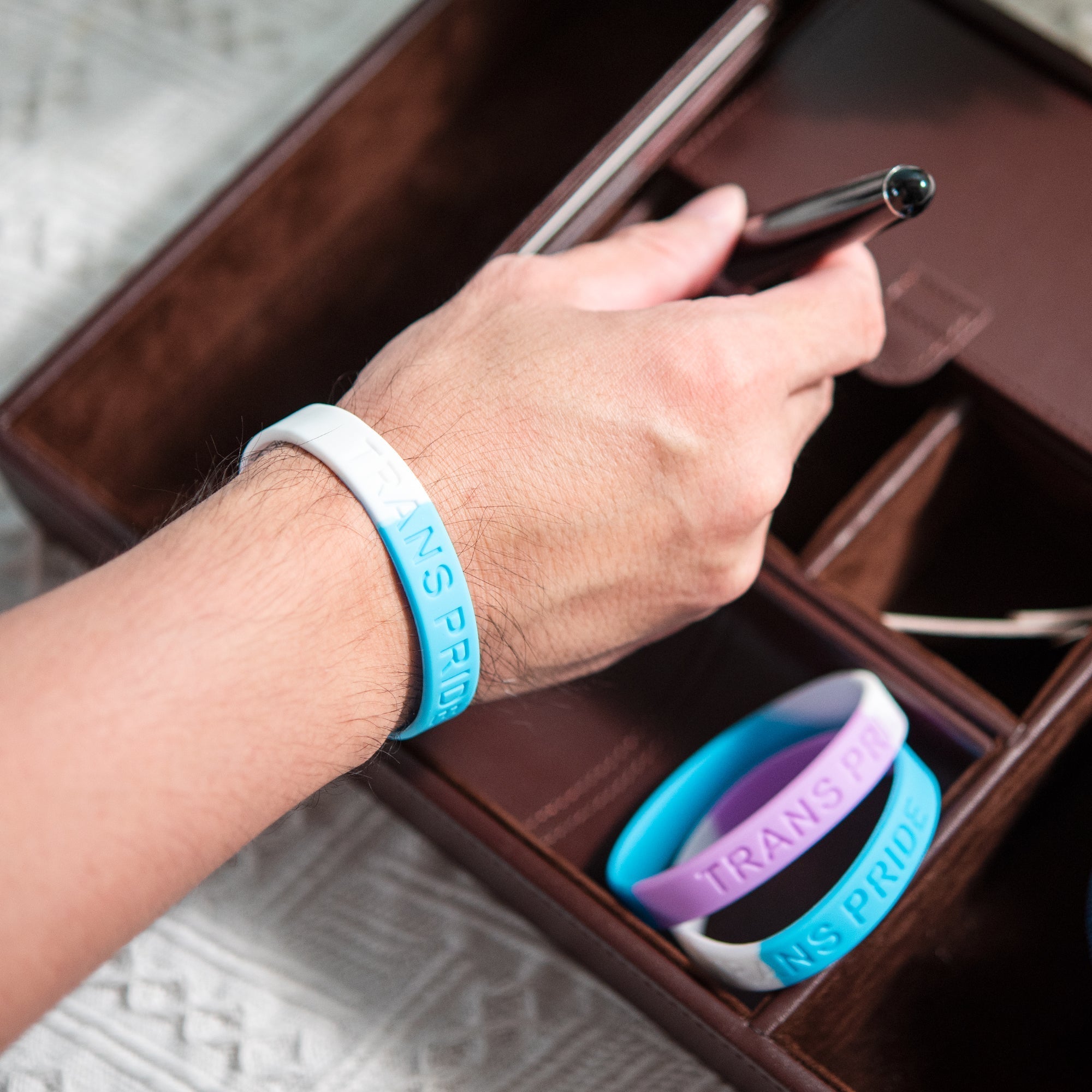 Transgender PRIDE Silicone Bracelets The Awareness Company
