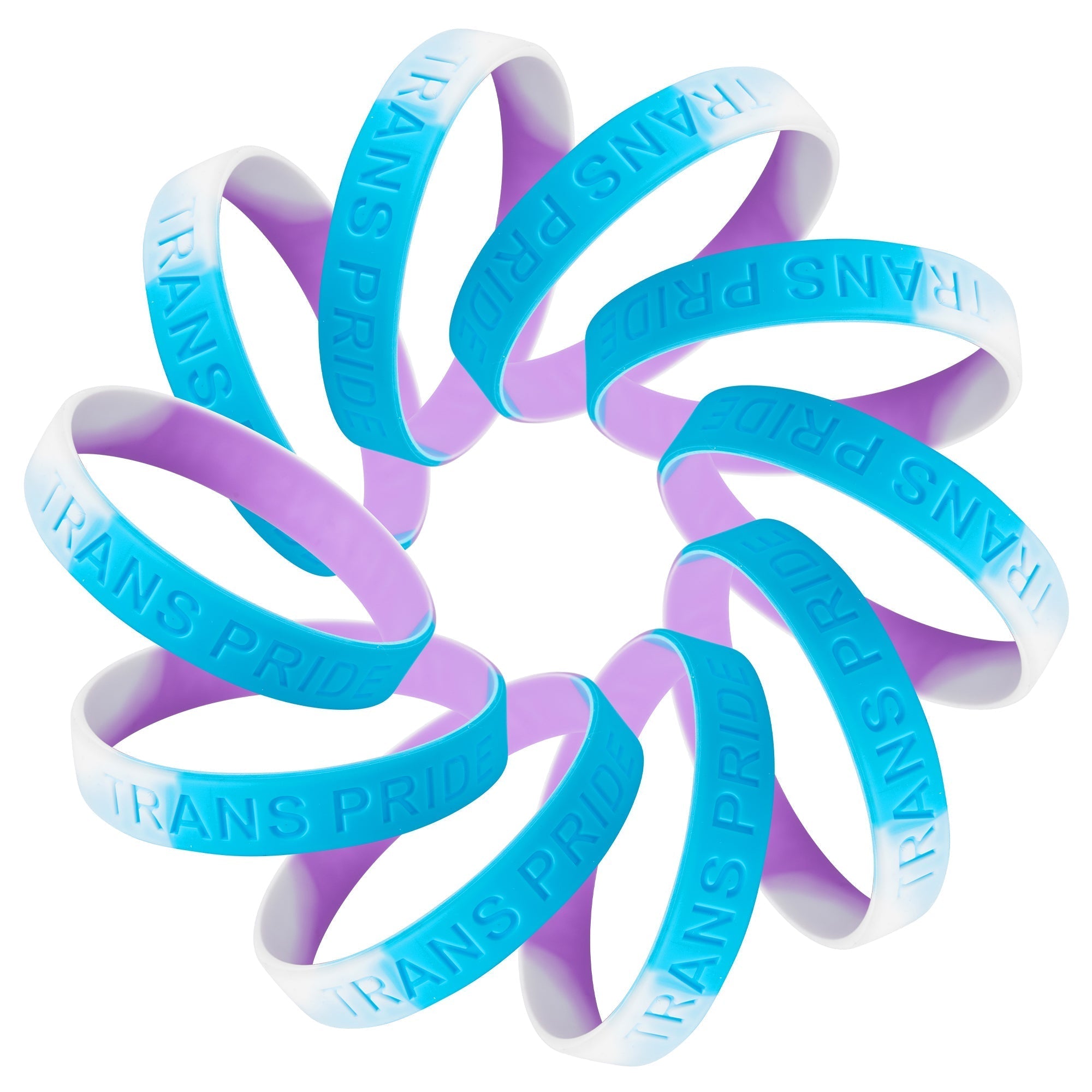 Transgender PRIDE Silicone Bracelets The Awareness Company