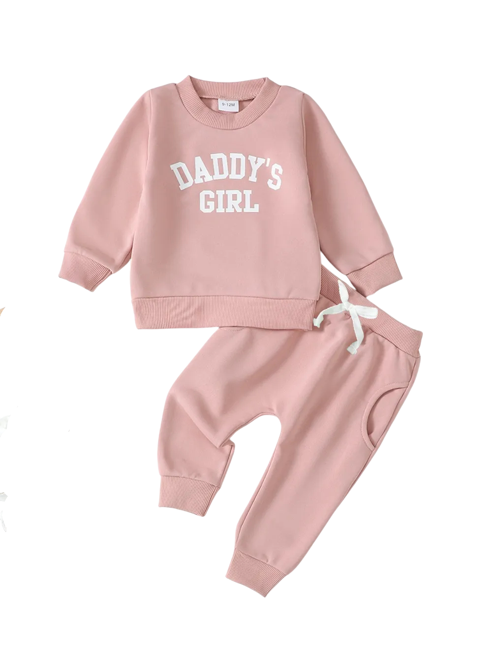 Baby and Toddler Girls Letter Graphic Sweatshirt and Pants Set NicholesGifts