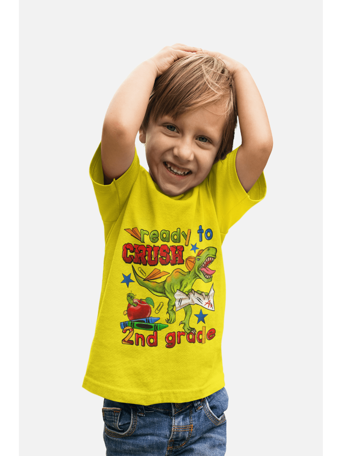 Boys Ready To Crush Second Grade Short Sleeve Tee Shirts for Back To School NicholesGifts