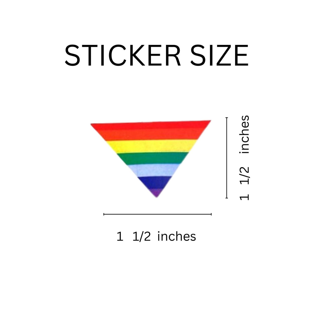 Triangle Rainbow Flag Stickers (250 per Roll) The Awareness Company