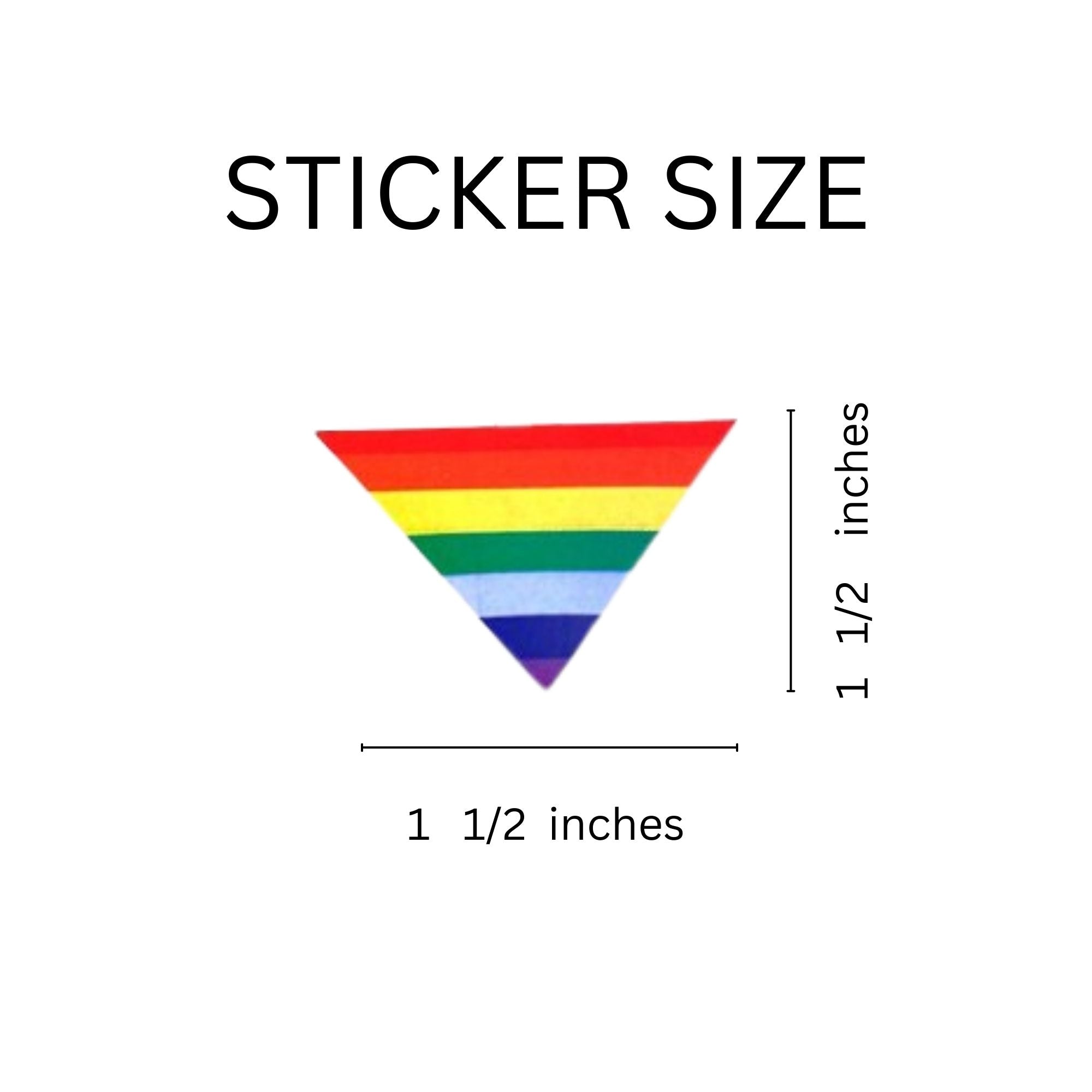 Triangle Rainbow Flag Stickers (250 per Roll) The Awareness Company