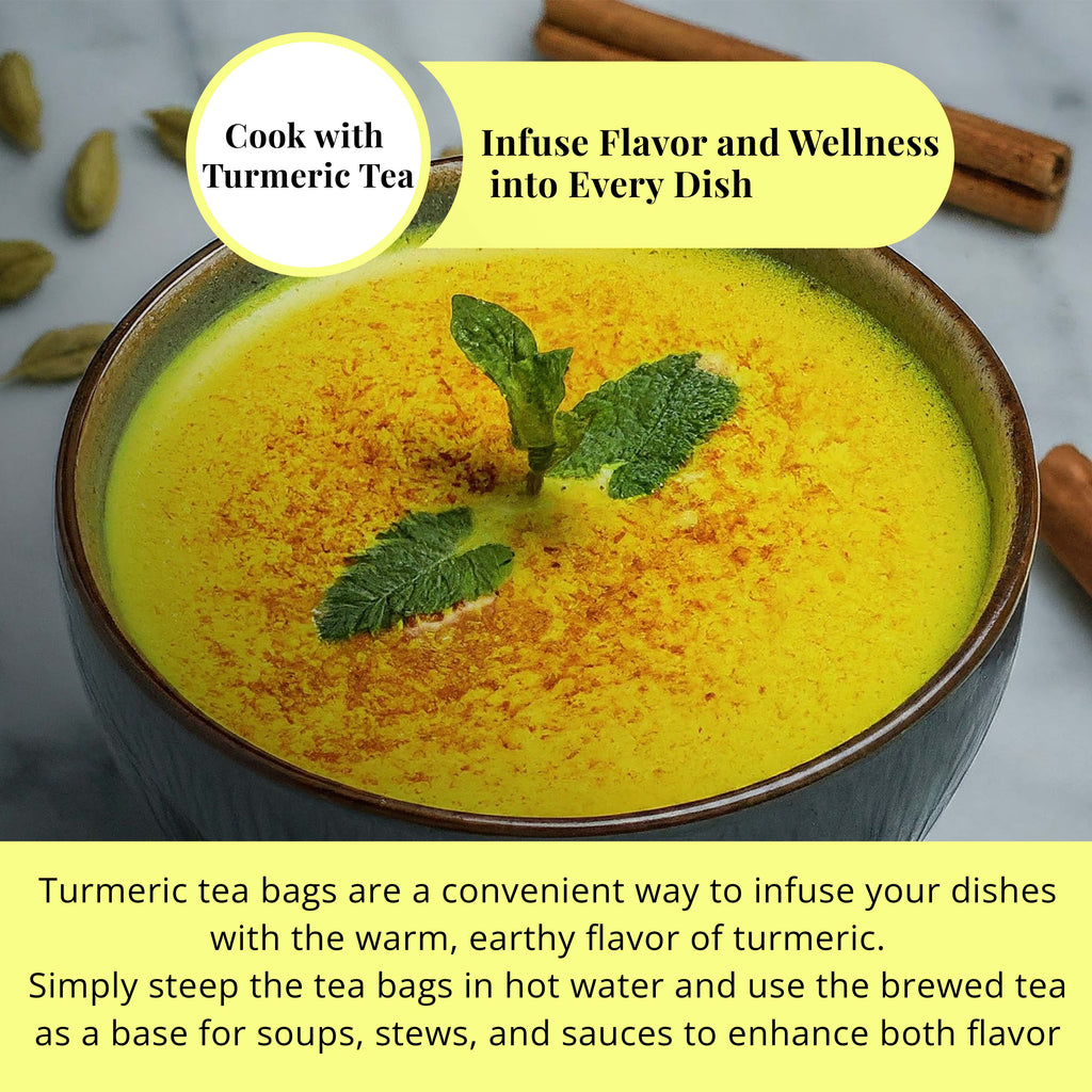 Akshit 75 Natural Turmeric Tea Bags | Peppermint, Lemongrass and Black Pepper Tea Blend, Te De Curcuma, Pure Tumeric Tea blend, Caffeine Free, Stress Relieving Herbal Tea, Non-Gmo. Pack of 1 Akshit