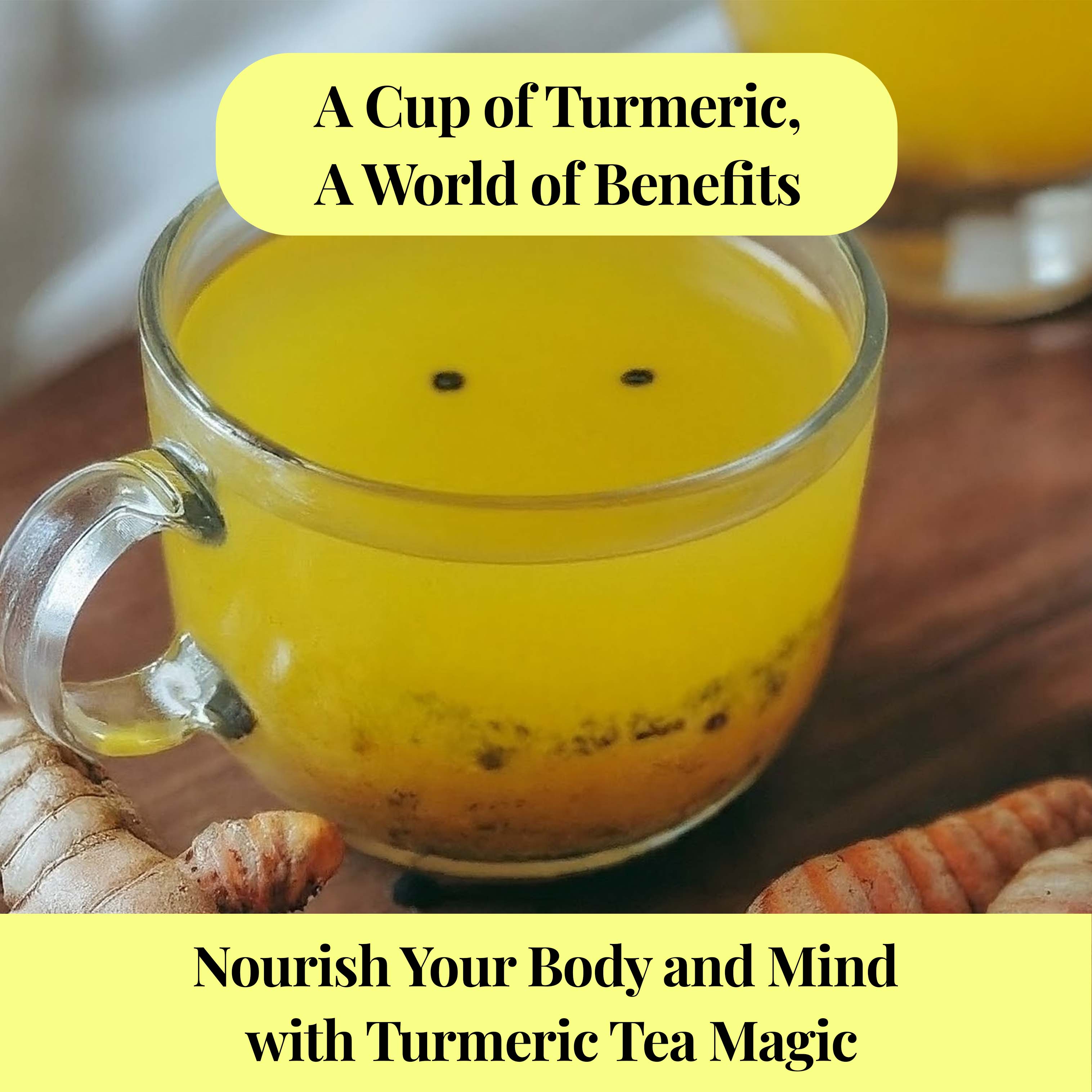 Akshit 75 Natural Turmeric Tea Bags | Peppermint, Lemongrass and Black Pepper Tea Blend, Te De Curcuma, Pure Tumeric Tea blend, Caffeine Free, Stress Relieving Herbal Tea, Non-Gmo. Pack of 1 Akshit