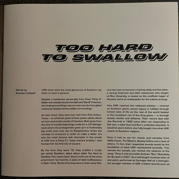 UGK - Too Hard to Swallow (2xCOLOR VINYL / VMP) | Mint (M) Mint (M) Love Vinyl Records