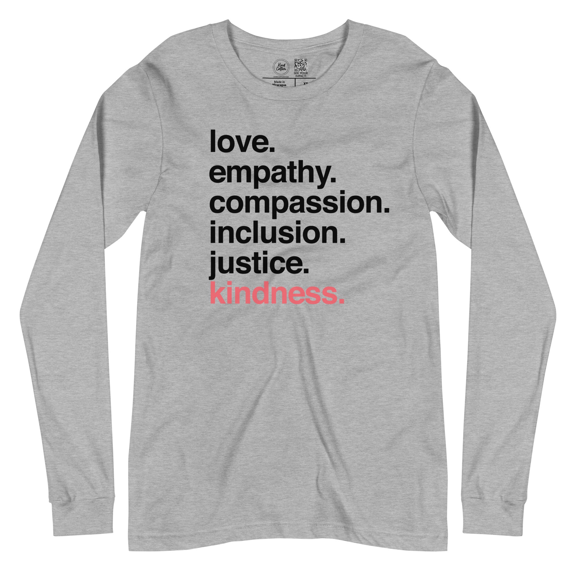 'Kindness Is' Classic Long Sleeve Kind Cotton