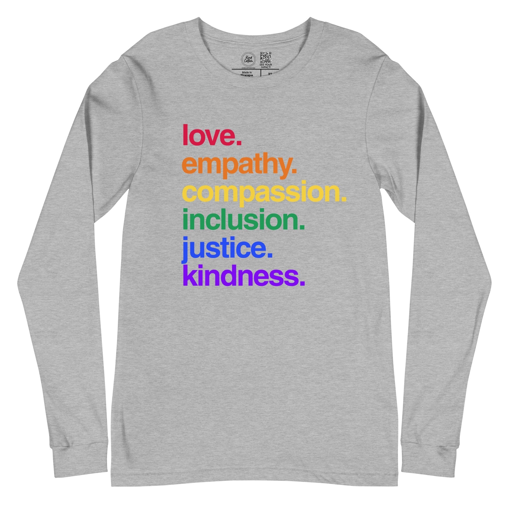 'Kindness Is' Pride Classic Long Sleeve Kind Cotton