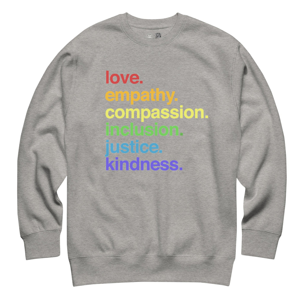 'Kindness Is' Pride Crewneck Sweatshirt Kind Cotton