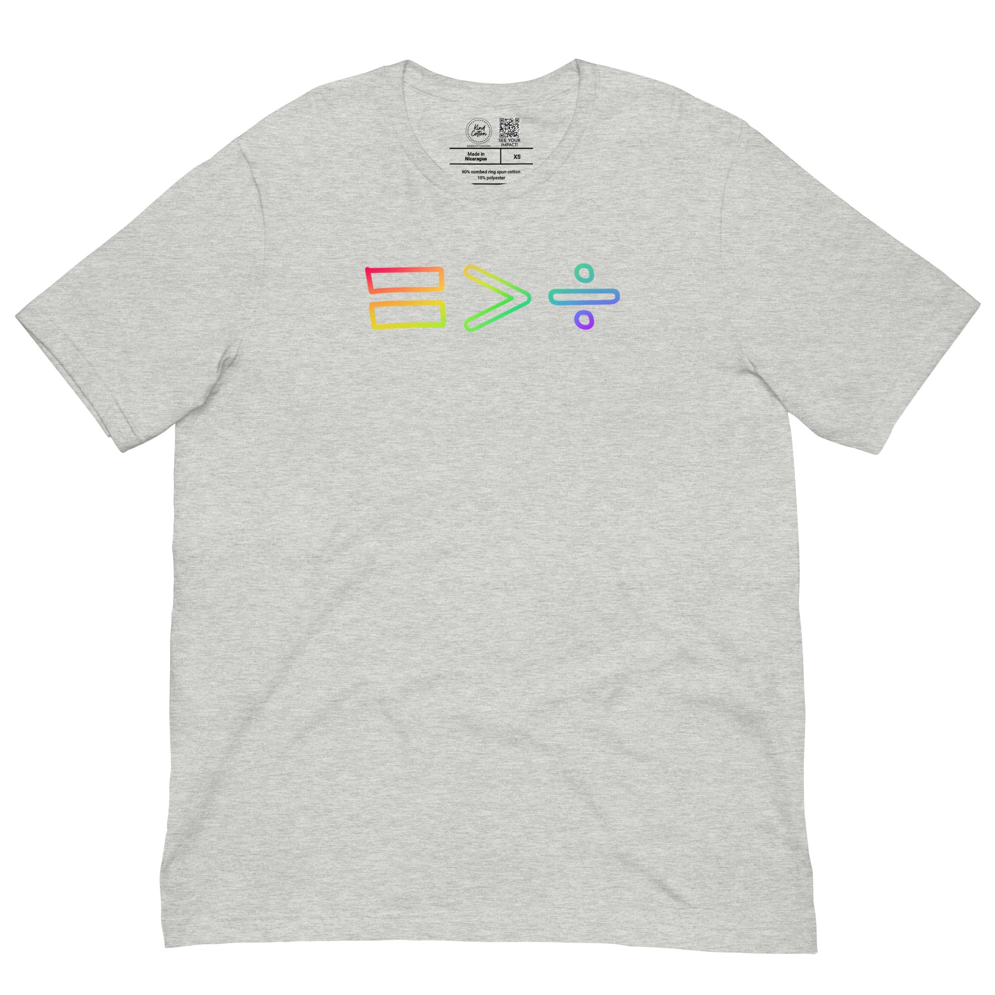 Equality Greater Than Division Classic Tee Kind Cotton
