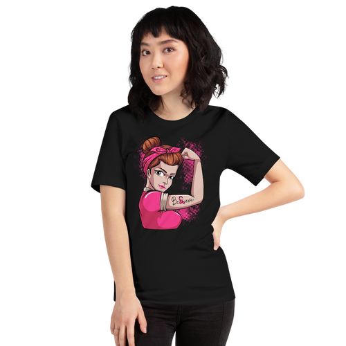BREAST CANCER AWARENESS BELIEVE Short-Sleeve Unisex T-Shirt T&L Fashions Boutique